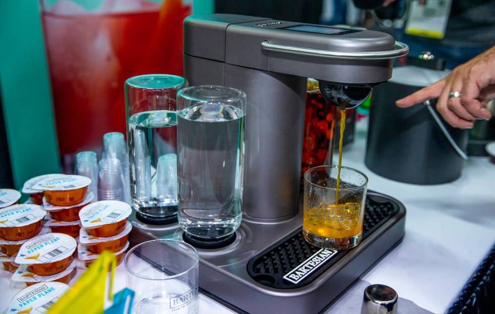 The Bartesian premium cocktails on demand machine during the "CES Unveiled Las Vegas" ...