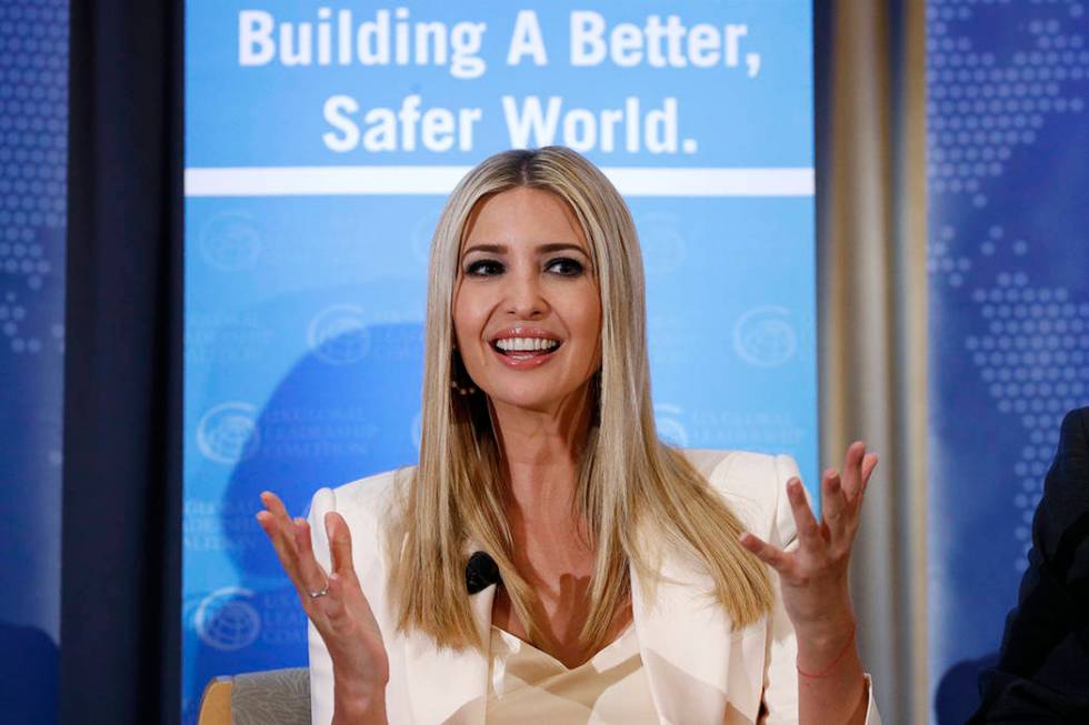 Ivanka Trump, daughter of President Donald Trump, speaks at a roundtable discussion to announce ...