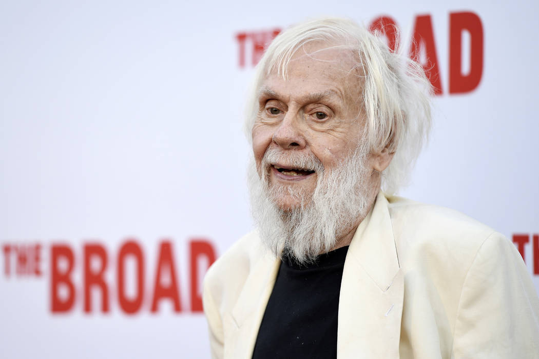 FILE - In this Thursday, Sept. 17, 2015, file photo, artist John Baldessari poses at The Broad ...