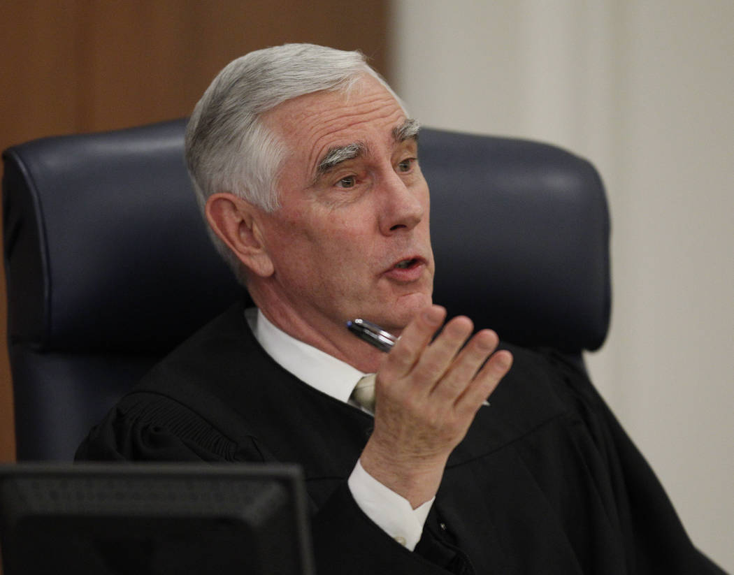 JOHN LOCHER/LAS VEGAS REVIEW-JOURNAL District Judge James Todd Russell speaks in his court in ...