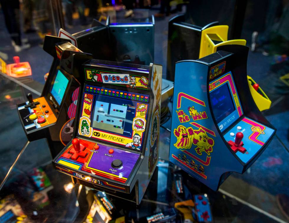 Portable Gaming Systems from My Arcade on display in the South Hall for CES 2020 Day 2 at the L ...