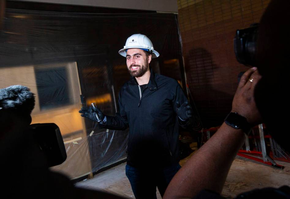 Golden Knights' Alex Tuch talks about the space that will become the Wolfgang Puck Players Lock ...