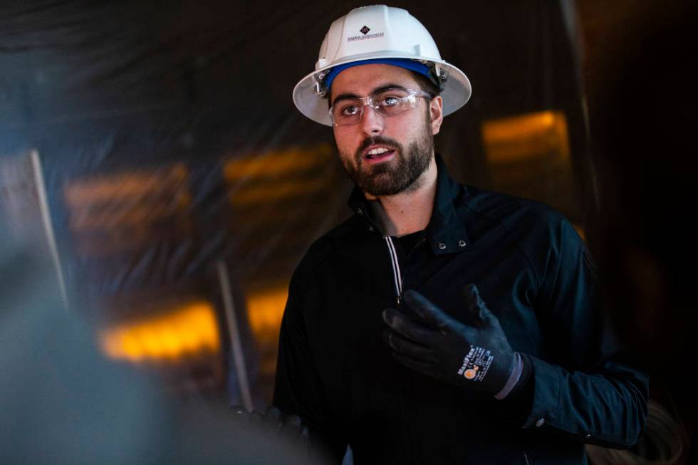 Golden Knights' Alex Tuch talks about the space that will become the Wolfgang Puck Players Lock ...