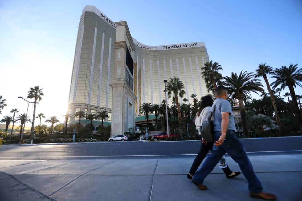 Mandalay Bay casino-hotel in Las Vegas, Tuesday, Jan. 14, 2020. (Erik Verduzco / Las Vegas Rev ...