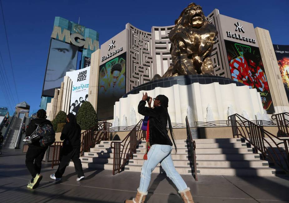 MGM Grand casino-hotel in Las Vegas, Tuesday, Jan. 14, 2020. (Erik Verduzco / Las Vegas Review ...