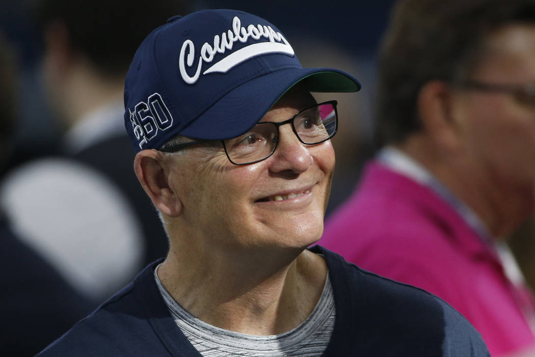 Dallas Cowboys defensive coordinator Rod Marinelli is pictured before an NFL football game agai ...