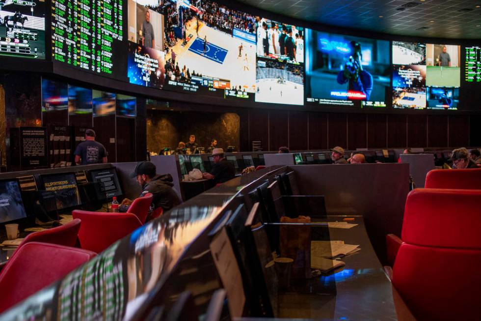 Race & Sports, the sportsbook at Palms, on Thursday, Nov. 21, 2019, in Las Vegas. (Ellen Sc ...