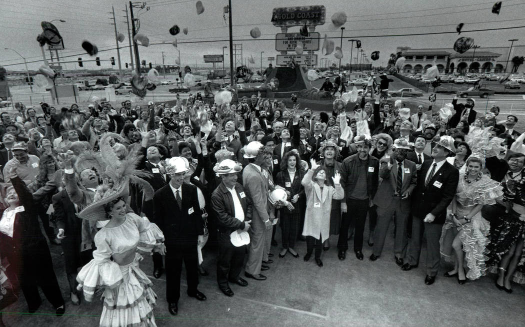 This Feb. 9, 1989, photo shows groundbreaking ceremonies of Rio Vegas Hotel in Las Vegas. (Las ...