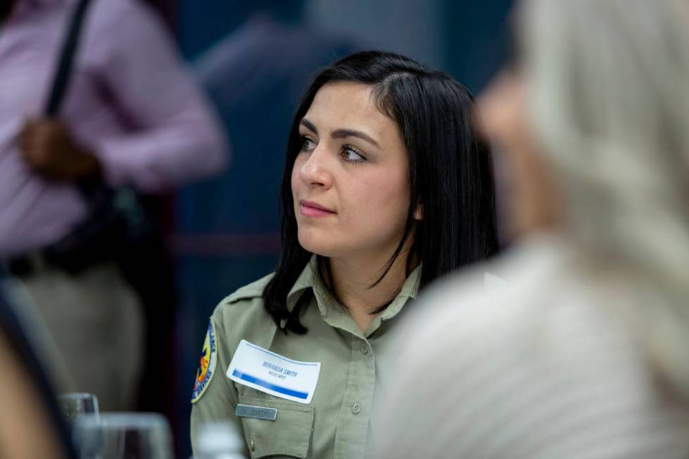 Miranda Smith, paramedic with MedicWest, attends a University Medical Center luncheon on Wednes ...