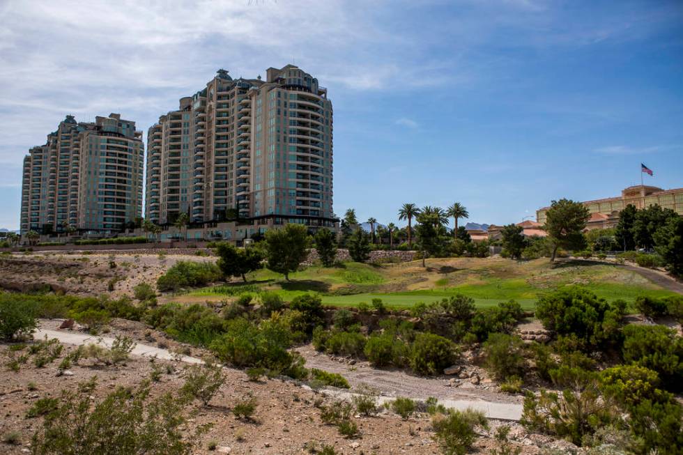 The 250-acre site of the closed Badlands golf course, seen in 2017. (Las Vegas Review-Journal)