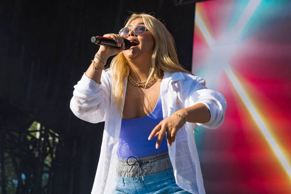 Hayley Kiyoko performs on day one of Lollapalooza in Grant Park on Thursday, Aug. 1, 2019, in C ...