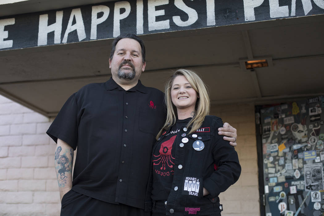 Allan Carter and his wife, Ally Carter, at Double Down Saloon in Las Vegas. The Carters are clo ...