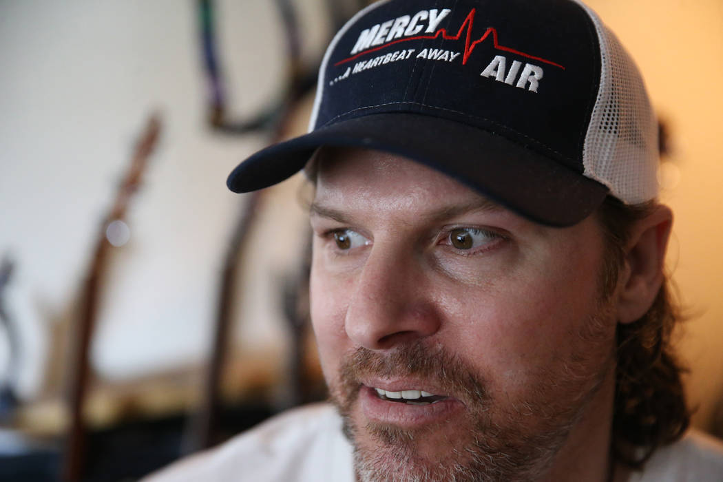 Scott Booth, a former pilot for Papillon Grand Canyon Helicopters, at his parents' home in Long ...