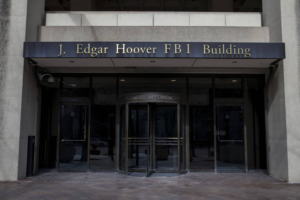 FILE - In this March 4, 2019, file photo, the J. Edgar Hoover FBI Building is seen in Washingto ...