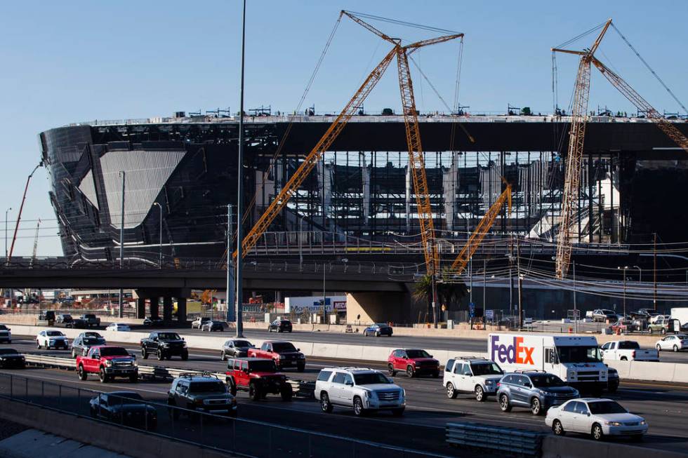 Raiders personal seat licenses for Allegiant Stadium have sold out. (Michael Quine/Las Vegas Re ...