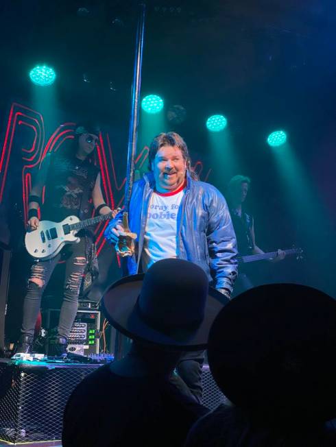 Matt Wolpe as Lonny performs in the "Rock of Ages" premiere in Hollywood on Wednesday, Jan. 15, ...