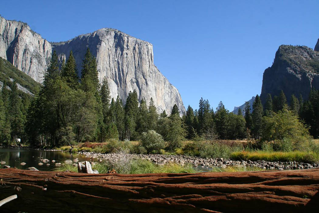 El Capitan is a 3,000 foot high granite monolith in Yosemite National Park that is extremely po ...