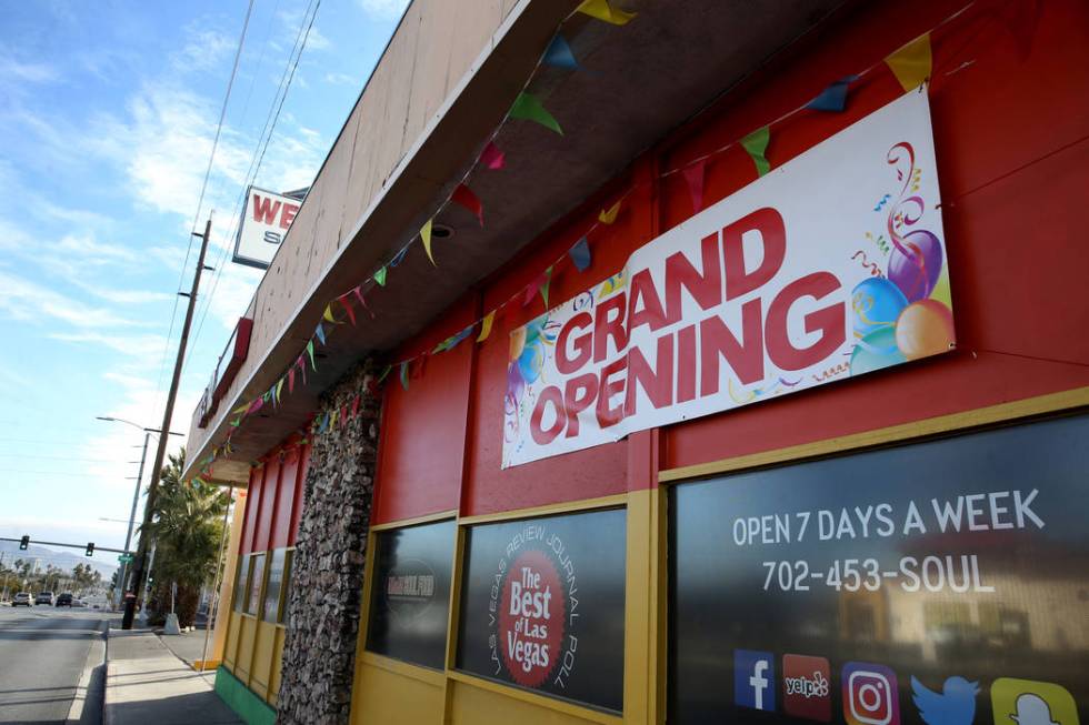 M&M Soul Food at 3923 W. Charleston Blvd. in Las Vegas Tuesday, Jan. 21, 2020. After a year ...