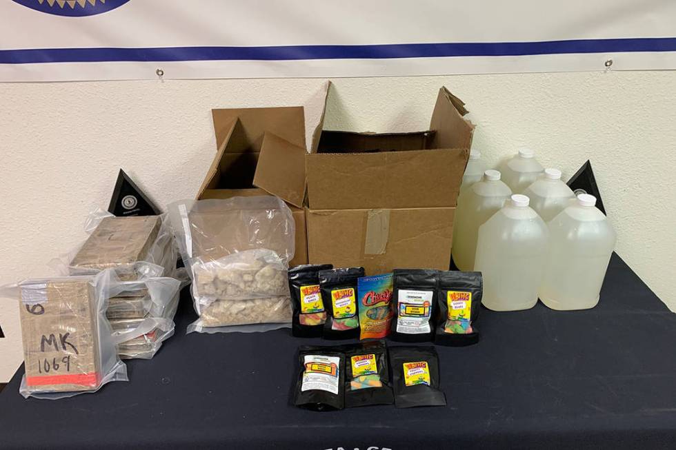 Drugs valued at more than $3.6 million was discovered during a traffic stop just over the Nevad ...