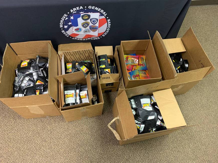 Drugs valued at more than $3.6 million was discovered during a traffic stop just over the Nevad ...