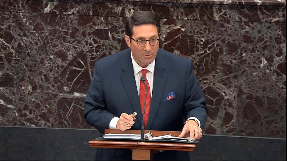 In this image from video, personal attorney to President Donald Trump, Jay Sekulow, speaks agai ...