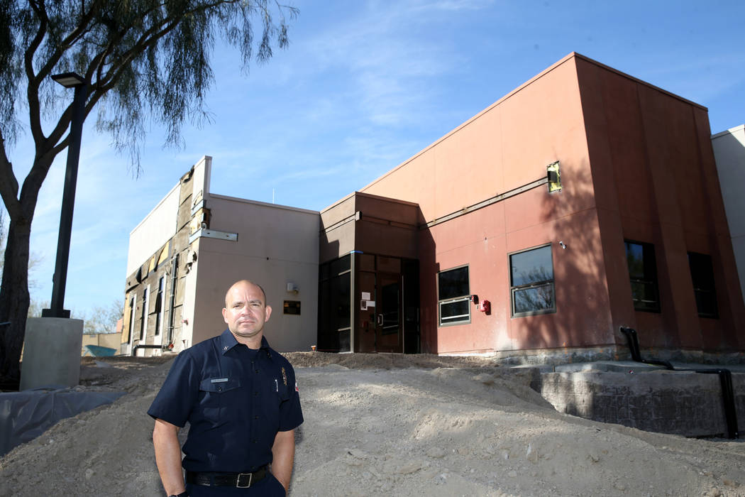 North Las Vegas Fire Capt. Ben Bodine at Station 53 on West Gowan Road near Simmons Street Wedn ...