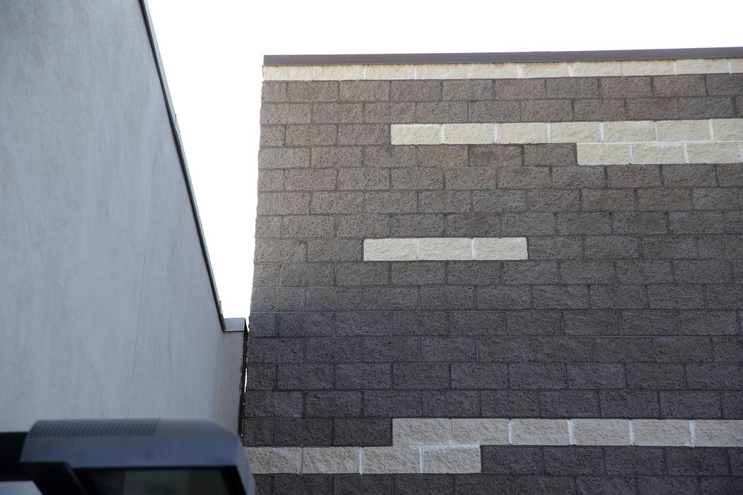 The living area, left, is shown separated from the engine bays at North Las Vegas Fire Station ...