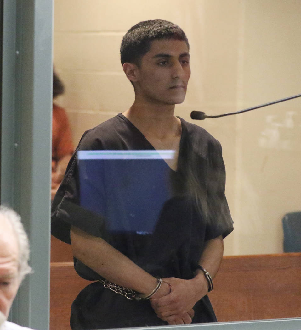 Christopher Valenzuela-Olivas appears in court at the Regional Justice Center on Thursday, Jan ...