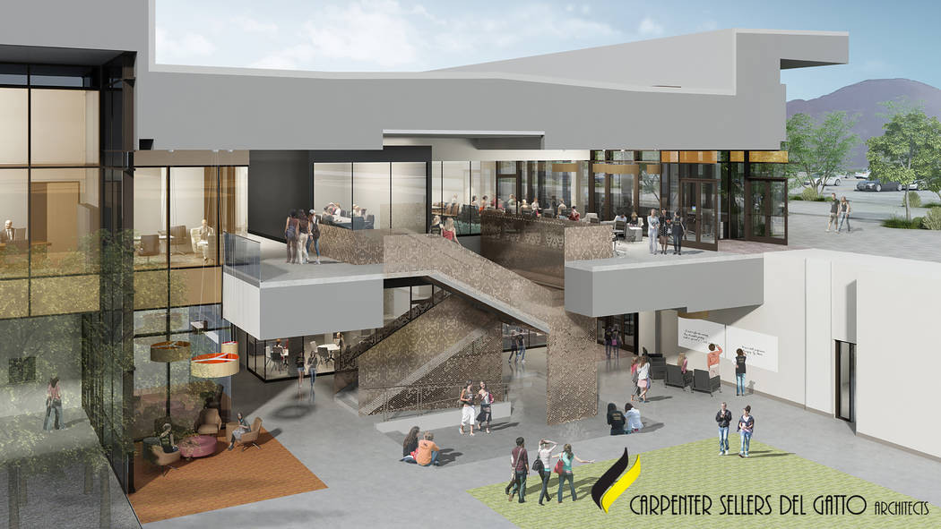 An artistic rendering shows what Nevada State College’s Glenn and Ande Christenson School of ...