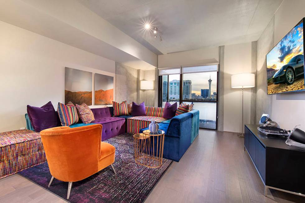 Residence No. 549 in Juhl, a downtown Las Vegas high-rise, is offered at $449,900, and for a li ...