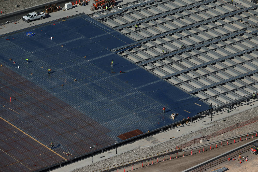 The Raiders Allegiant Stadium in Las Vegas, Thursday, Jan. 23, 2020. (Erik Verduzco/Las Vegas R ...