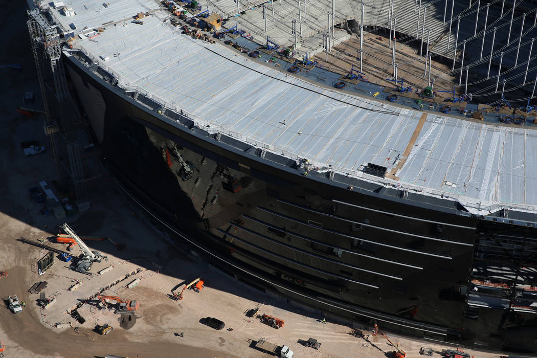 The Raiders Allegiant Stadium in Las Vegas, Thursday, Jan. 23, 2020. (Erik Verduzco/Las Vegas R ...