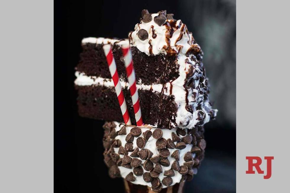 The Vegan Black 'N White CakeShake is new at Black Tap at The Venetian in Las Vegas. (Rachel As ...