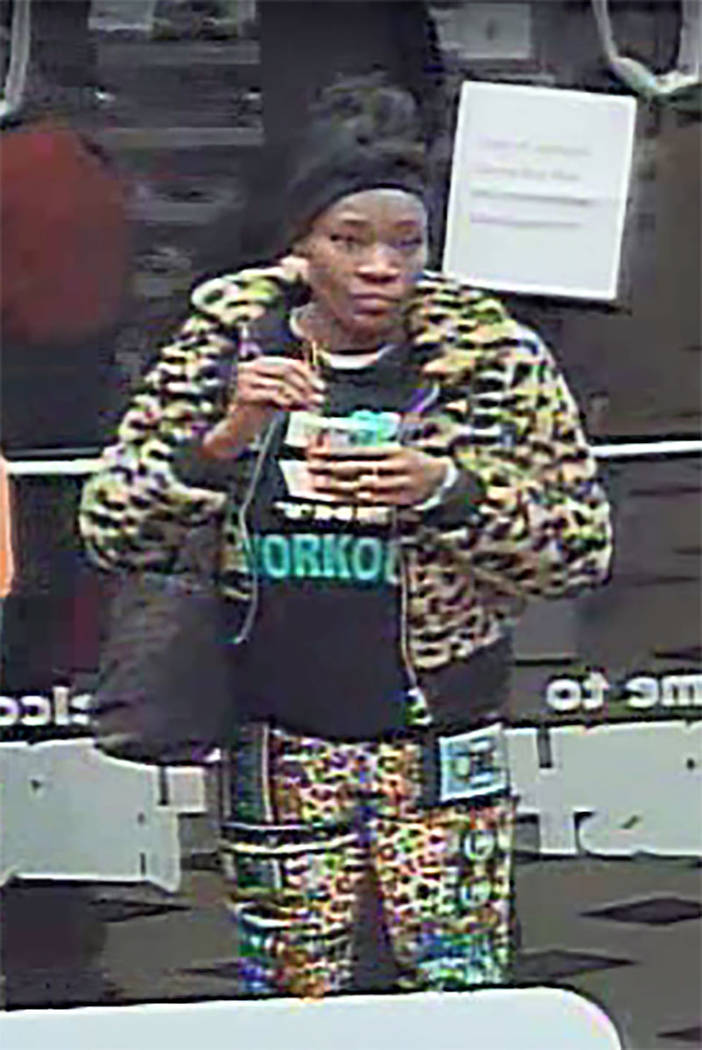 Female suspect in a gas station robbery at 330 N. Rancho Drive (LVMPD)
