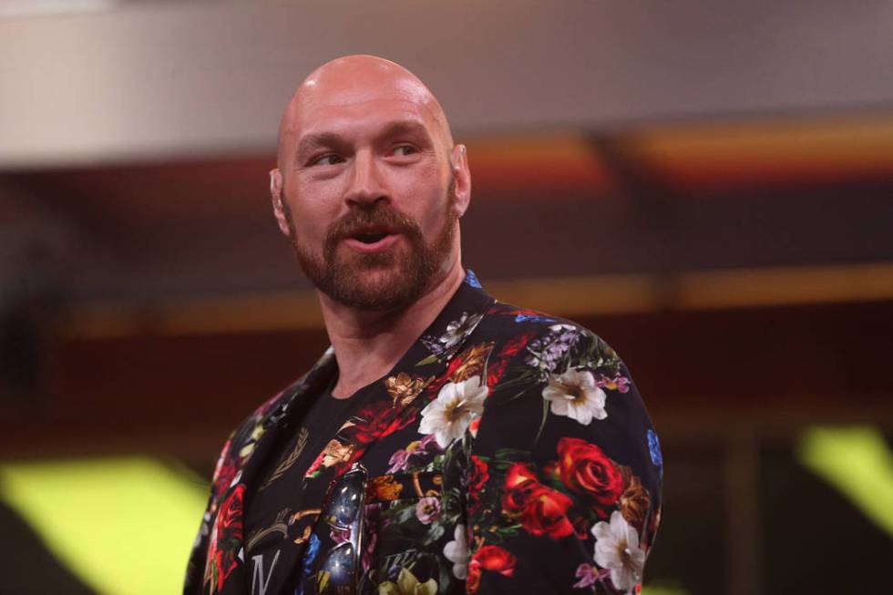 Tyson "The Gypsy King" Fury during a press conference at the Fox Studios in Los Angel ...