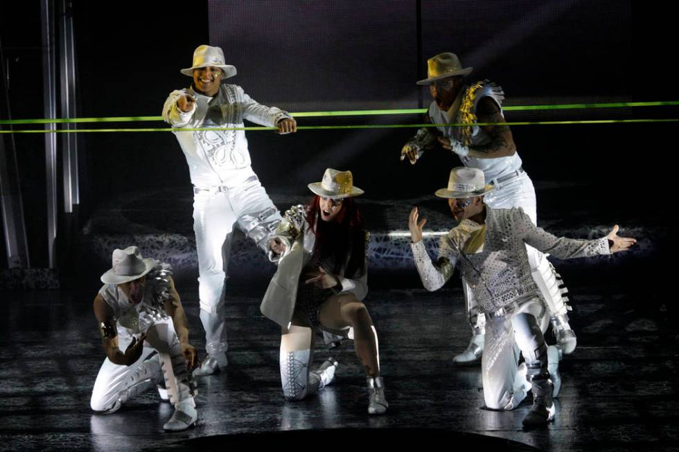 Cirque du Soleil performers debut part of the new Michael Jackson One show at Mandalay Bay Reso ...