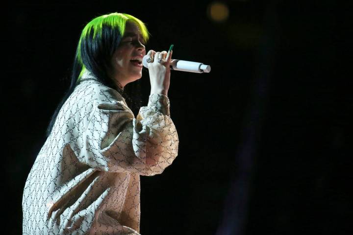 Billie Eilish performs "When the Party is Over" at the 62nd annual Grammy Awards on S ...