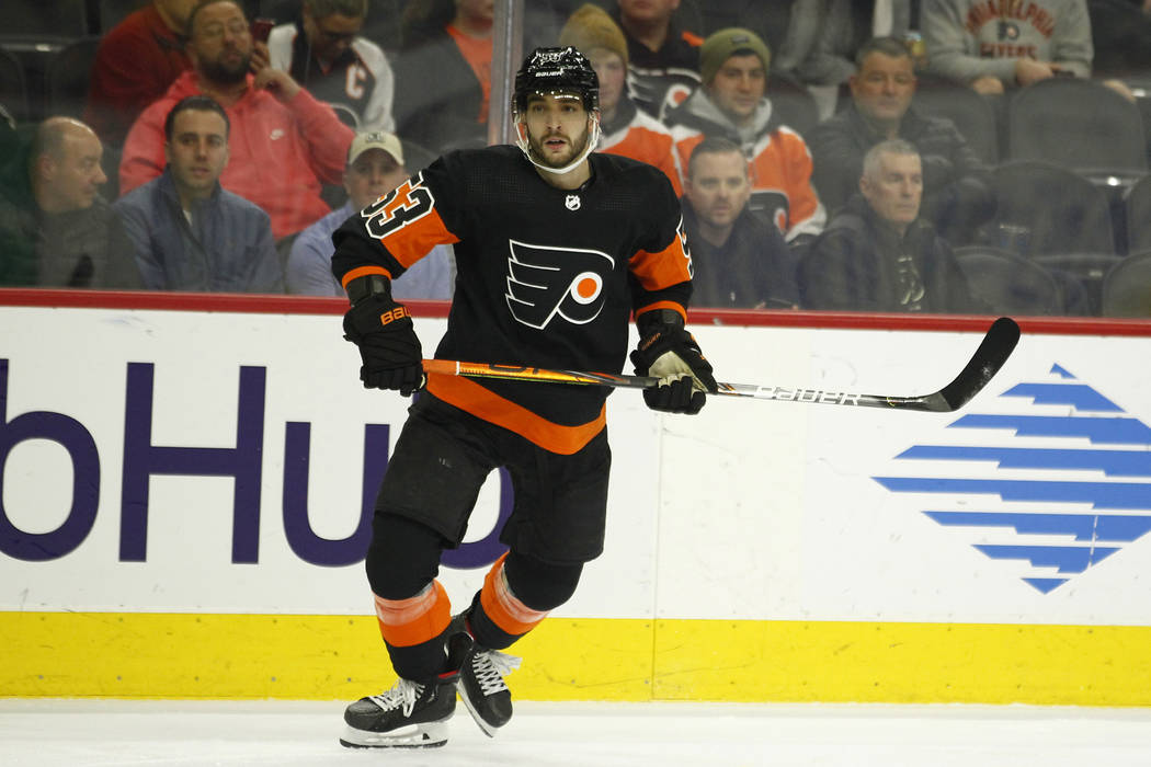 Philadelphia Flyers' Shayne Gostisbehere during an NHL hockey game, Monday, Dec. 23, 2019, in P ...