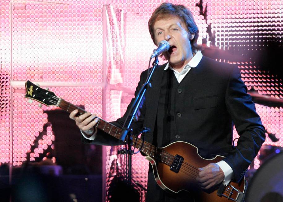 Legendary rocker Paul McCartney performs at the newly refurbished The Joint concert venue insid ...