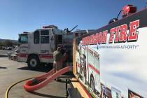 Officials demonstrate a water-saving training simulator on Monday, Jan. 27, 2020. (Blake Apgar/ ...