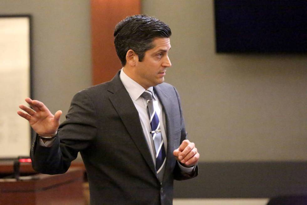 Defense attorney Richard Tanasi addresses the jury during opening statements at the trial of Ra ...