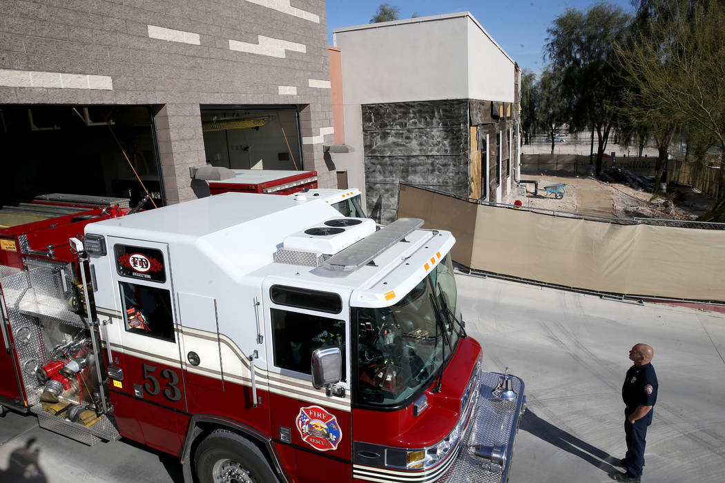 North Las Vegas Fire Capt. Ben Bodine at Station 53 on West Gowan Road near Simmons Street Wedn ...