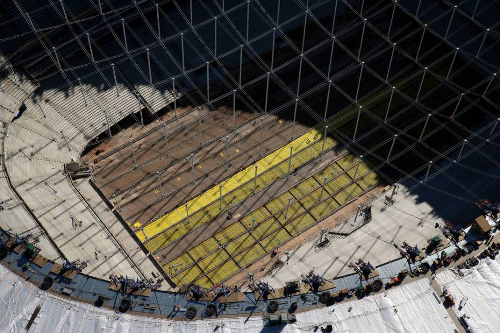 The Raiders Allegiant Stadium in Las Vegas, Thursday, Jan. 23, 2020. (Erik Verduzco/Las Vegas R ...