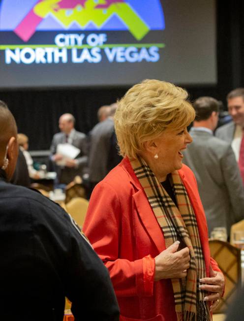 Las Vegas Mayor Carolyn Goodman is seen during the North Las Vegas annual State of the City add ...