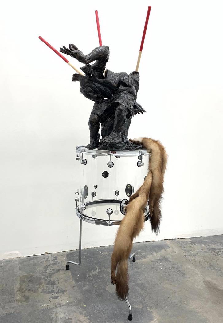 During his residency, Rodrigo Lara Zendejas created sculptures modeled after Las Vegas performe ...