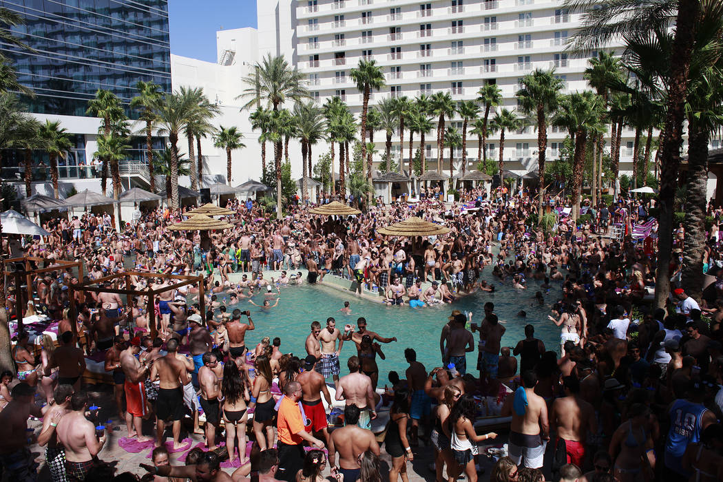 In this Aug. 28, 2011, file photo, guests take advantage of the Hard Rock hotel-casino's Rehab ...