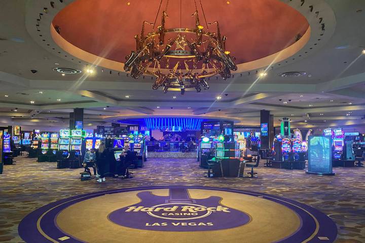 The entrance of Hard Rock Hotel is shown on Wednesday, Jan. 29, 2020. (John Katsilometes/Las Ve ...