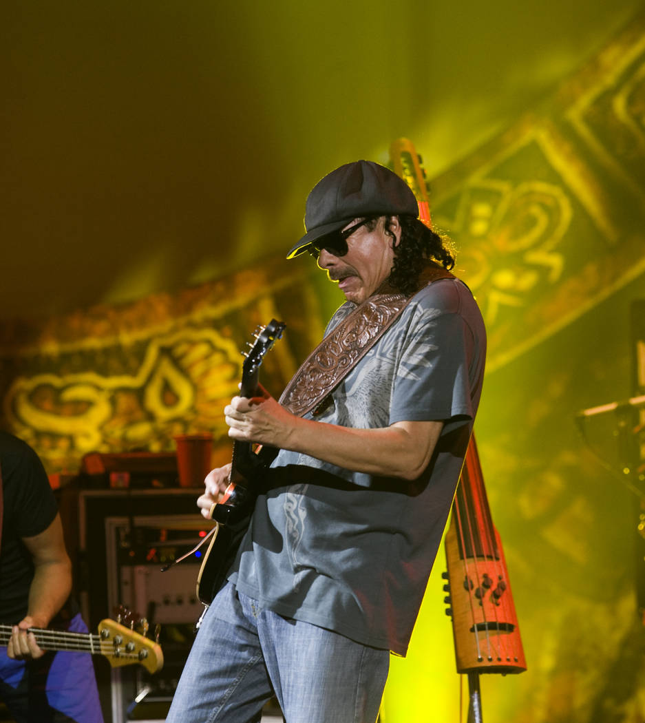 Guitar legend Carlos Santana performs during his Supernatural Santana show at The Joint to cele ...