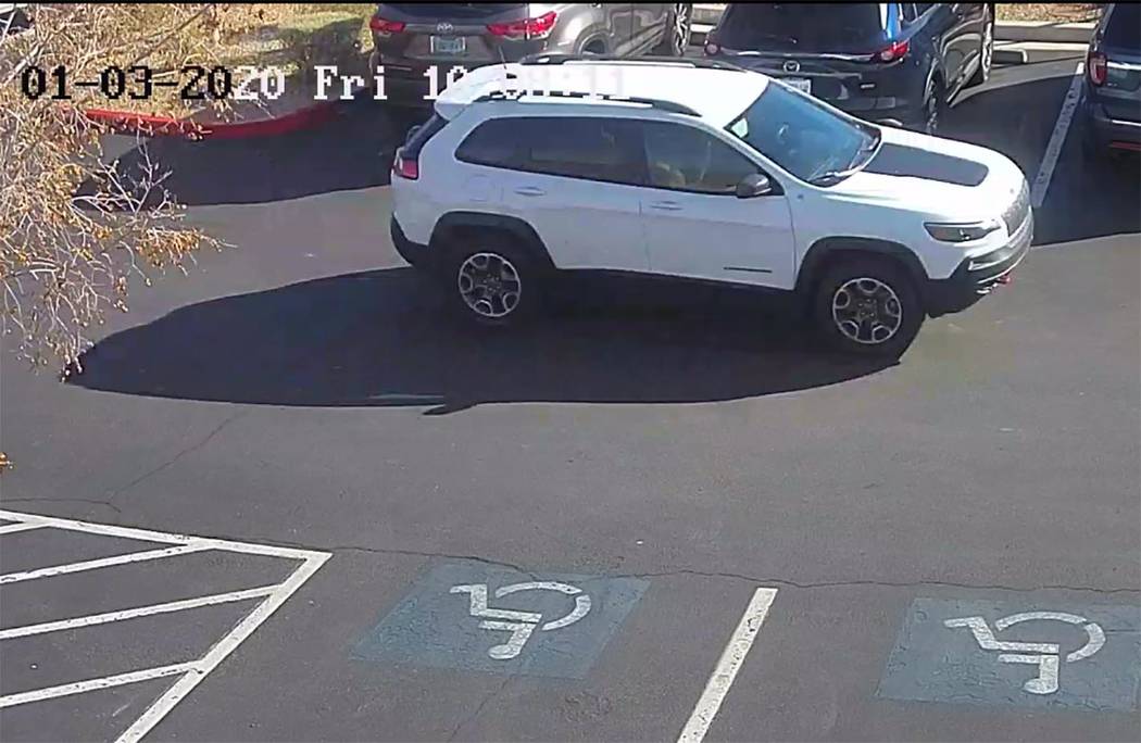 Las Vegas police released surveillance photos of two vehicles used in recent mail thefts. One v ...