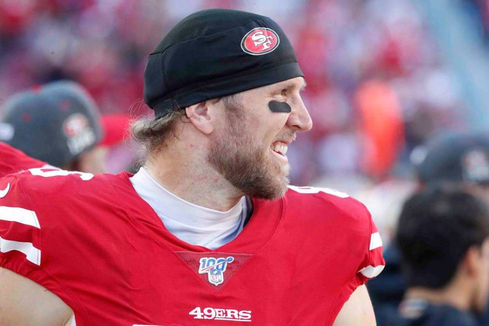 San Francisco 49ers long snapper Kyle Nelson against the Arizona Cardinals during an NFL footba ...